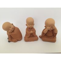 Буддийский монах статуэтка, маленькая фигурка монаха, статуэтка Будды, скульптура Монка – 3 шт. (5)