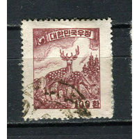 Южная Корея - 1954 - Фауна 100H - [Mi.170] - 1 марка. Гашеная.  (Лот 86Ei)-T5P20