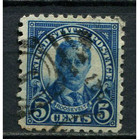 США - 1922/1934 - Теодор Рузвельт 5С - [Mi.267C] - 1 марка. Гашеная.  (Лот 33Dj)