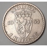 Норвегия 1 крона, 1953 (2-3-44)