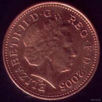 1 пенни 2005 год Великобритания