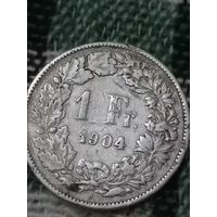 Швейцария 1 франк 1904