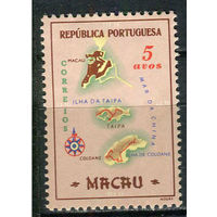 Португальские колонии - Макао - 1956 - Карта 5A - [Mi.408] - 1 марка. MH.  (Лот 86EL)-T2P19