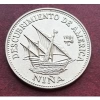 Куба 1 песо, 1981 500 лет открытию Америки - "Нинья"