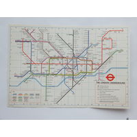 Схема метро город Лондон 1979 г