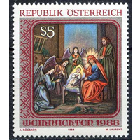 Австрия 1988 Рождество Живопись Серия 1 м. MNH\\о7