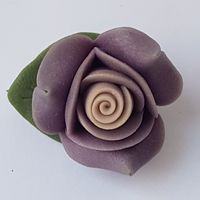 Брошь Роза, цвет дымчатый аметист,  размер броши 3 см на 2,5 см. 70-80-е годы