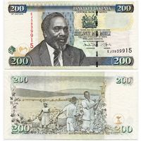 Кения. 200 шиллингов (образца 2010 года, P49e, XF)