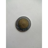 500 Лир 1987 (Италия) биметалл