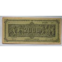 Греция 2000 миллионов (2 миллиарда) (2000 000 000) драхм 1944 г.