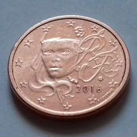 1 евроцент, Франция 2016 г., AU