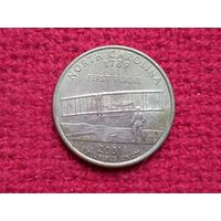 25 центов 2001 г. Северная Каролина серия Штаты и Территории Двор D