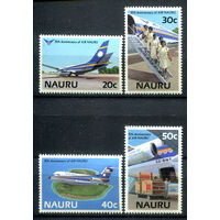 Науру - 1985г. - Авиация - полная серия, MNH [Mi 302-305] - 4 марки - сцепка