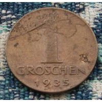 Австрия 1 грош 1935 года. Орел.