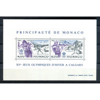 Монако - 1988г. - Зимние Олимпийские игры - полная серия, MNH [Mi bl. 38] - 1 блок