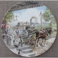 Тарелка коллекционная настенная [Англия, Wedgwood, The Milk Train, Bradex #26-W90-45.3] D=20,5 см.