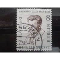 Берлин 1957 сатирик Михель-0,3 евро гаш.