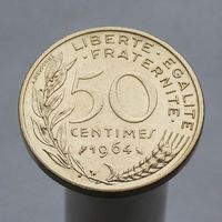 Франция 50 сантимов 1964 Нечастая