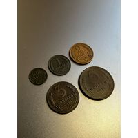 Коллекция монет 1924 года! Полкопейки 1927, 1,2,3,5 копеек 1924. С РУБЛЯ
