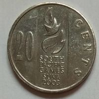 Фиджи 20 центов 2003 г. Тихоокеанские игры 2003