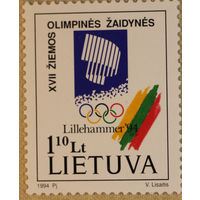 Литва 1994 спорт олимпиада MNH XXVII зимние Олимпийские игры в Лиллехаммере