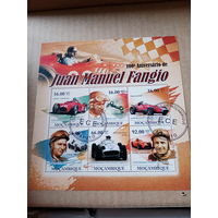 Мозамбик 2011. 100 летие гонщика Juan Manuel Fangio