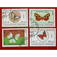 Афганистан. Бабочки. ( 4 марки ) 1987 года. 6-2.