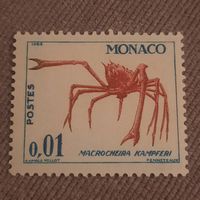 Монако 1964. Фауна. Краб. Macrocheria Kampferi