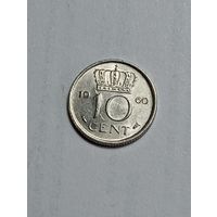 Недерланды 10 центов 1960 года .