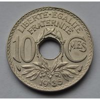 Франция, 10 сантимов 1935 г.