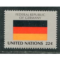 США. ООН Нью-Йорк. Флаг Германии
