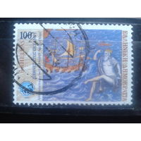 Греция 1999 Межд. год океана, буря на море, бог Посейдон, икона 18 в. в монастыре о. Крит