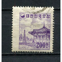 Южная Корея - 1955 - Архитектура 200H - [Mi.205] - 1 марка. Гашеная.  (Лот 97Ei)-T5P20
