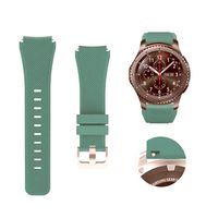 Силиконовый ремешок для наручных часов (22 мм. цвет болотный-зеленый, нефритовый, полынь)