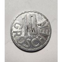 Австрия 10 грошей, 1968