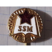 Знак SSM Социалистический союз молодежи Чехословакии (Чешский комсомол). Тяжелый на иголке