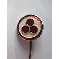 Брошь СССР,  значок ретро, булавка, диаметр 1,5 см, металл