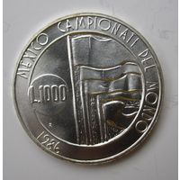 Сан-Марино 1000 лир 1986  серебро  .18-125