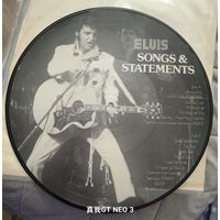 Пластинка ELVIS PRESLEY "Songs & Statements" Picture Disc LP 1985 Denmark Ultrasonic Clean