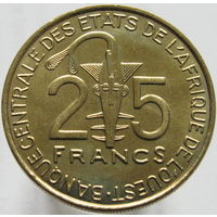 1к Западная Африка 25 франков 2009 В ХОЛДЕРЕ распродажа коллекции