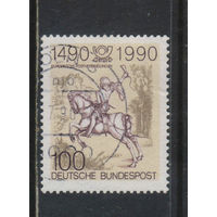 Германия ФРГ 1990 500 летие международного почтового сообщения в Европе Дюрер Почтовый гонец #1445