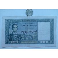 Werty71 Югославия 10 динаров 1939 банкнота