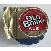 Этикетка  б/у с кеги пива "Old Bobby Ale".