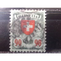 Швейцария 1924 Стандарт, герб 90с Михель-4,0 евро гаш