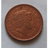 1 пенни 2001 г. Великобритания