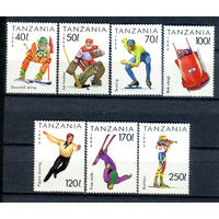 Танзания - 1994г. - Зимние Олимпийские игры - полная серия, MNH, 3 марки с отпечатками [Mi 1705-1711] - 7 марок
