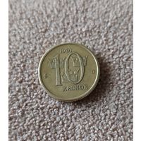 Швеция 10 крон, 1991
