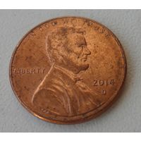 1 цент США 2014 г.в. D