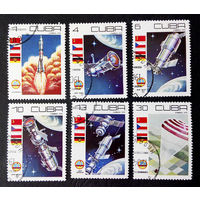 Куба 1979 г. Космос. День Космонавтики. Интеркосмос, полная серия из 6 марок #0203-K1P19