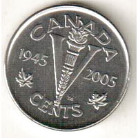 Канада 5 цент 2005 60 лет победе во Второй Мировой войне